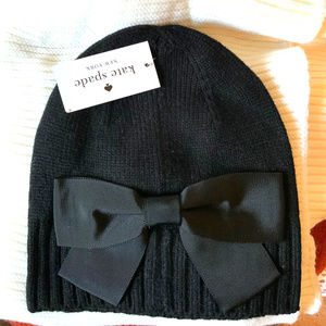 Kate Spade Black Beanie Hat
